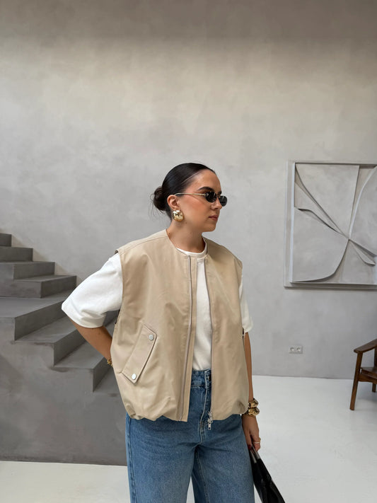 LichtFlow Dames Gilet met Luchtige Pasvorm en Tijdloze Stijl