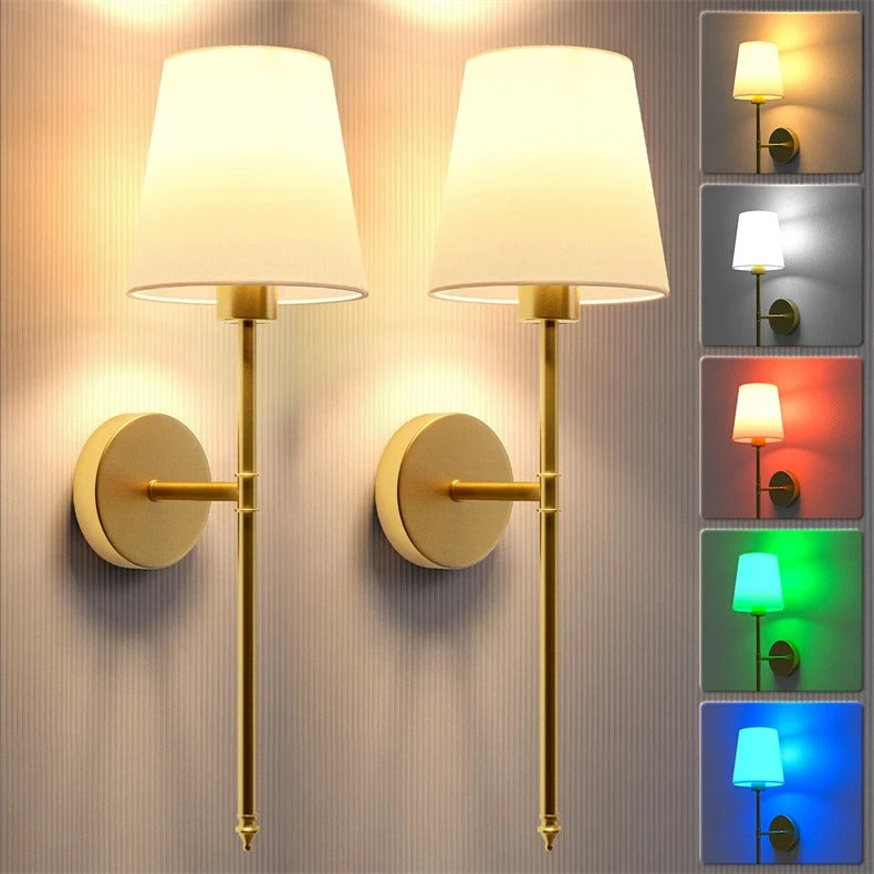 2 Draadloze Wandlampen - Batterijgevoede Wandlamp