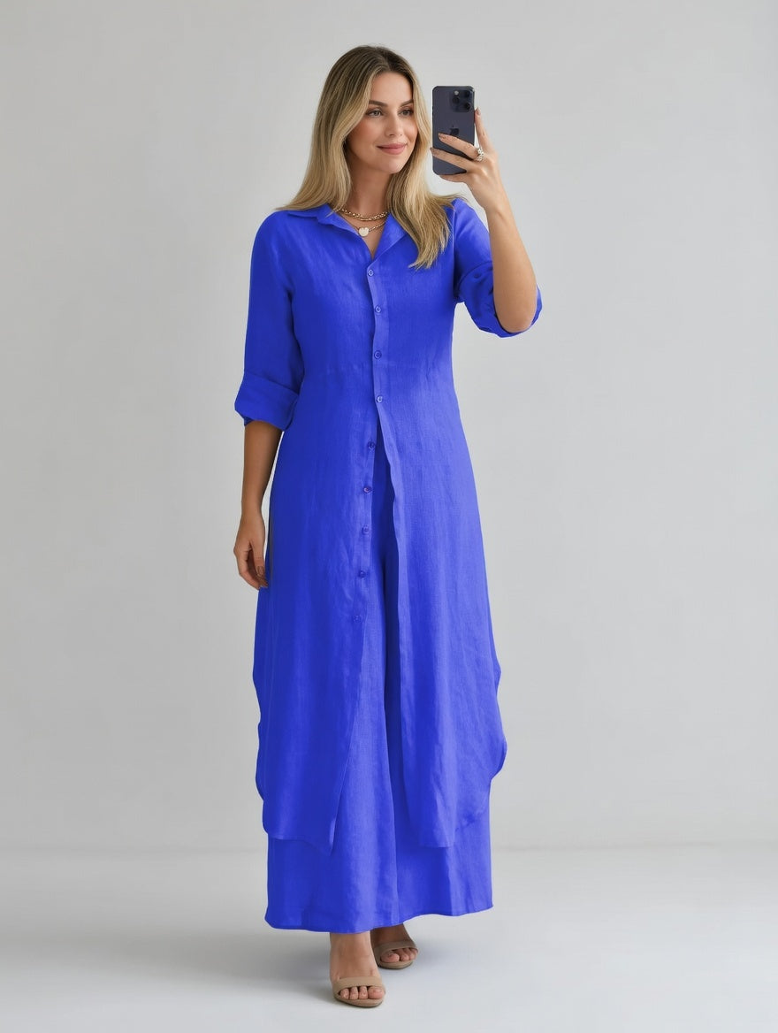 Elvara Luchtige Dames Zomerset met Top en Broek