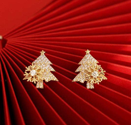 ChristmasTwist - Draaibare kerstboom oorbellen