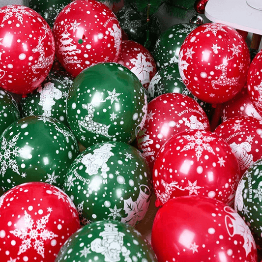 Vrolijk Kerstballonnen in Diverse Kleuren - Latexballonnen Feestballonnen
