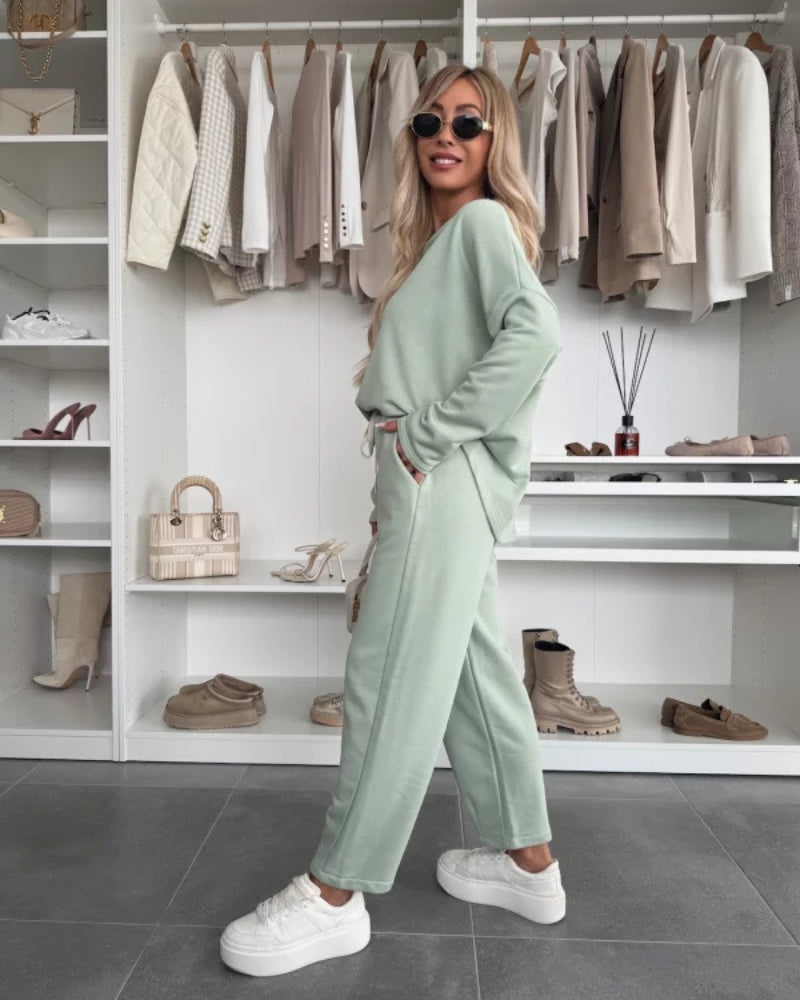 ZachtGemak Dames Tweedelige Casual Set voor Dagelijks Comfort