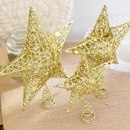Kerstboomster van Metaal in Goud, Zilver of Rood – 15 of 20 cm