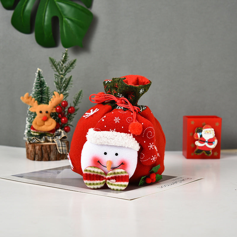 Kerstcadeauzakken 4-Delig – Kerstman, Eland, Sneeuwpop en IJsbeer