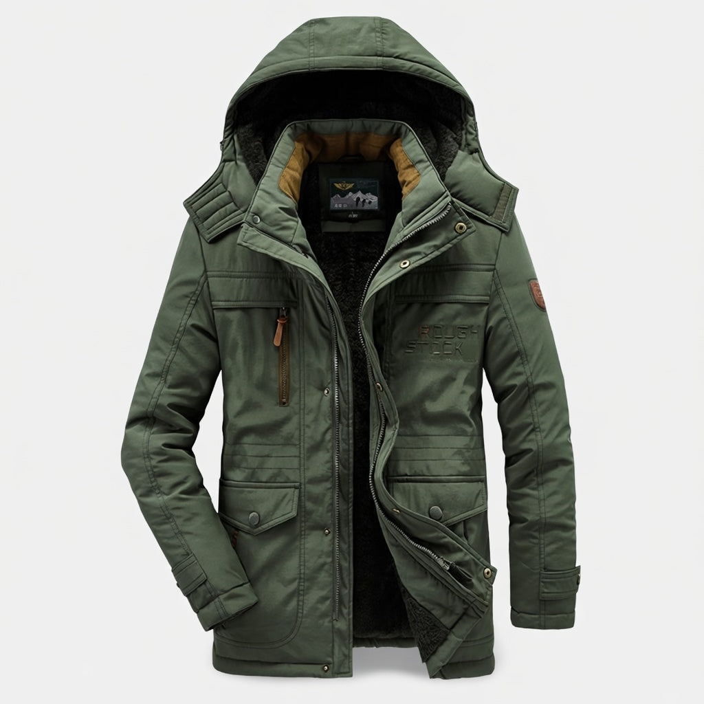 Heren Winterparka met Capuchon en Warme Voering