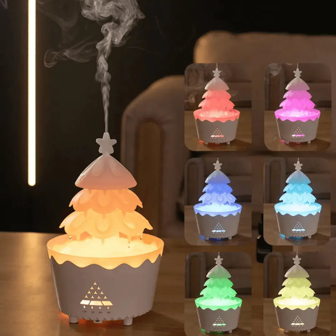 Kerstboom Aroma Diffuser – USB Luchtbevochtiger met LED Licht