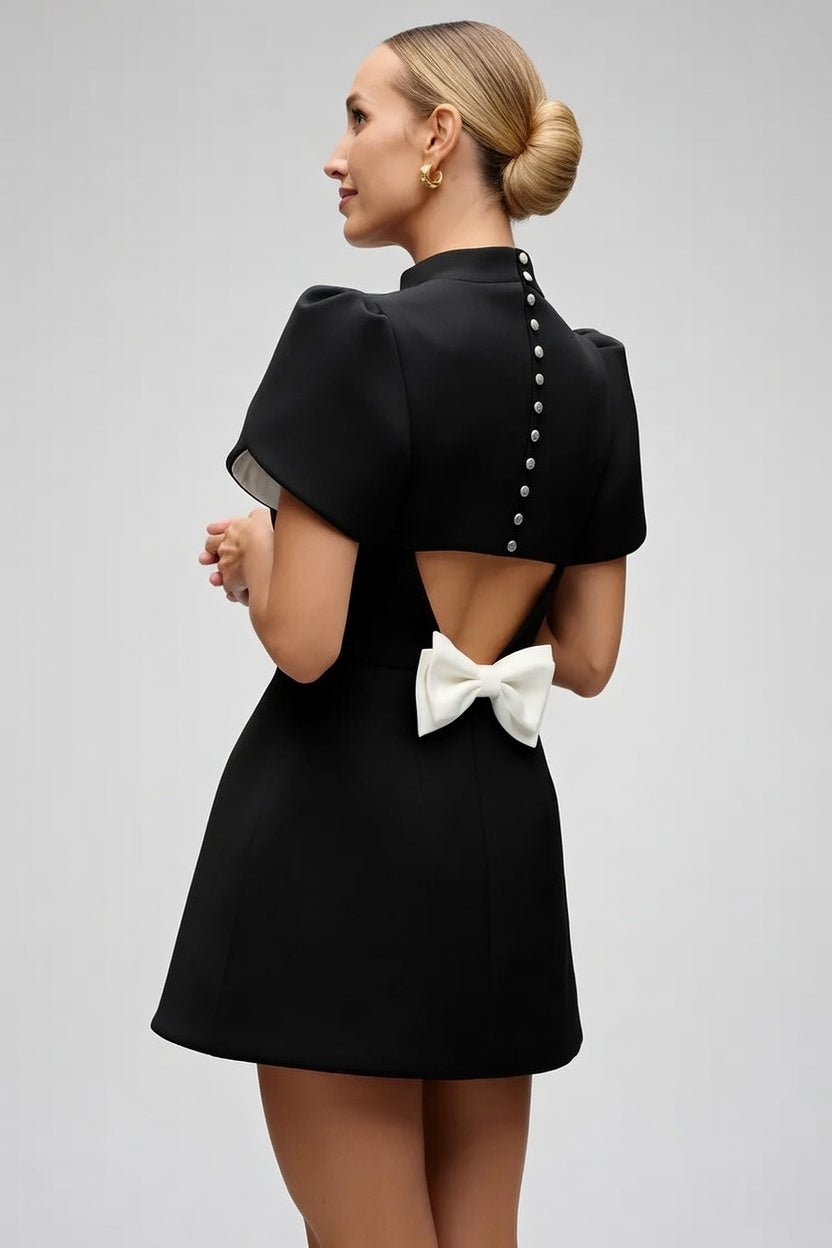 Veloura Strik Jurk Kort Elegant en Speels Design