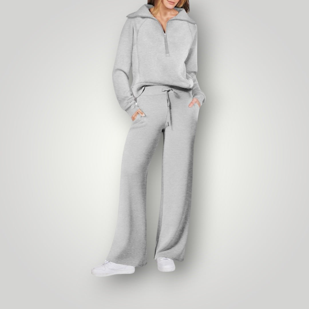 ZachtLuxe Dames Loungewear Set Comfortabele Tweedelige Vrijetijdsset