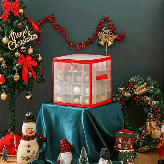 Kerstballen Opbergbox 64 Vakken – Ruimtebesparende Kerstdecoratie