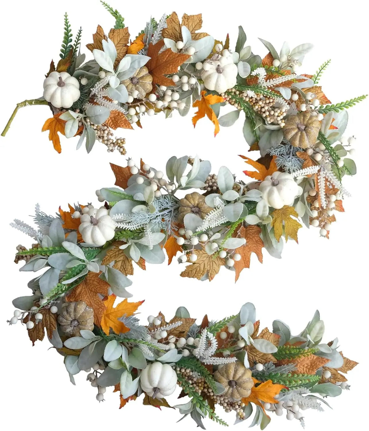 Halloween Herfstkrans met Pompoenen – Handgemaakte Deurdecoratie