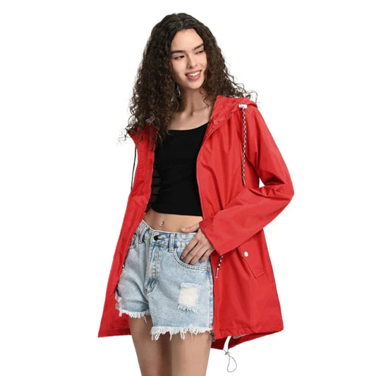 Dames regenjas Norvella – waterafstotende trenchcoat met capuchon