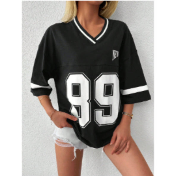 Nova Varsity Dames Shirt met Print en Relaxed Fit Pasvorm