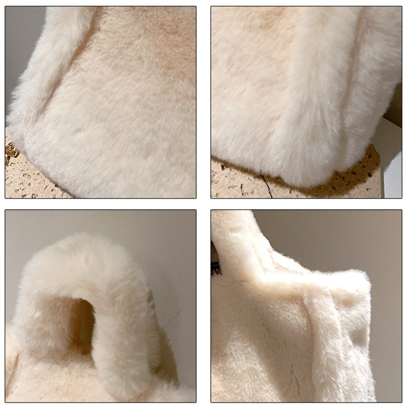 Fluffora – Zachte pluche damestas met kettingriem in 2 maten