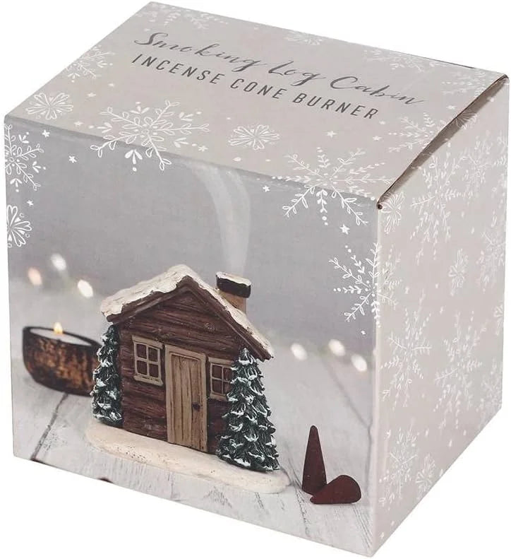 Winterhuisje Wierookhouder – Rustieke Decoratie voor Geurige Sfeer
