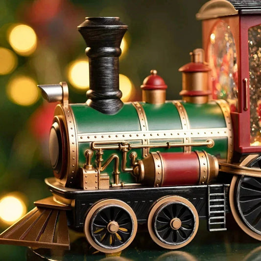Daan Kersttrein Decoratie – Dansende Sneeuw met Kerstman en Licht