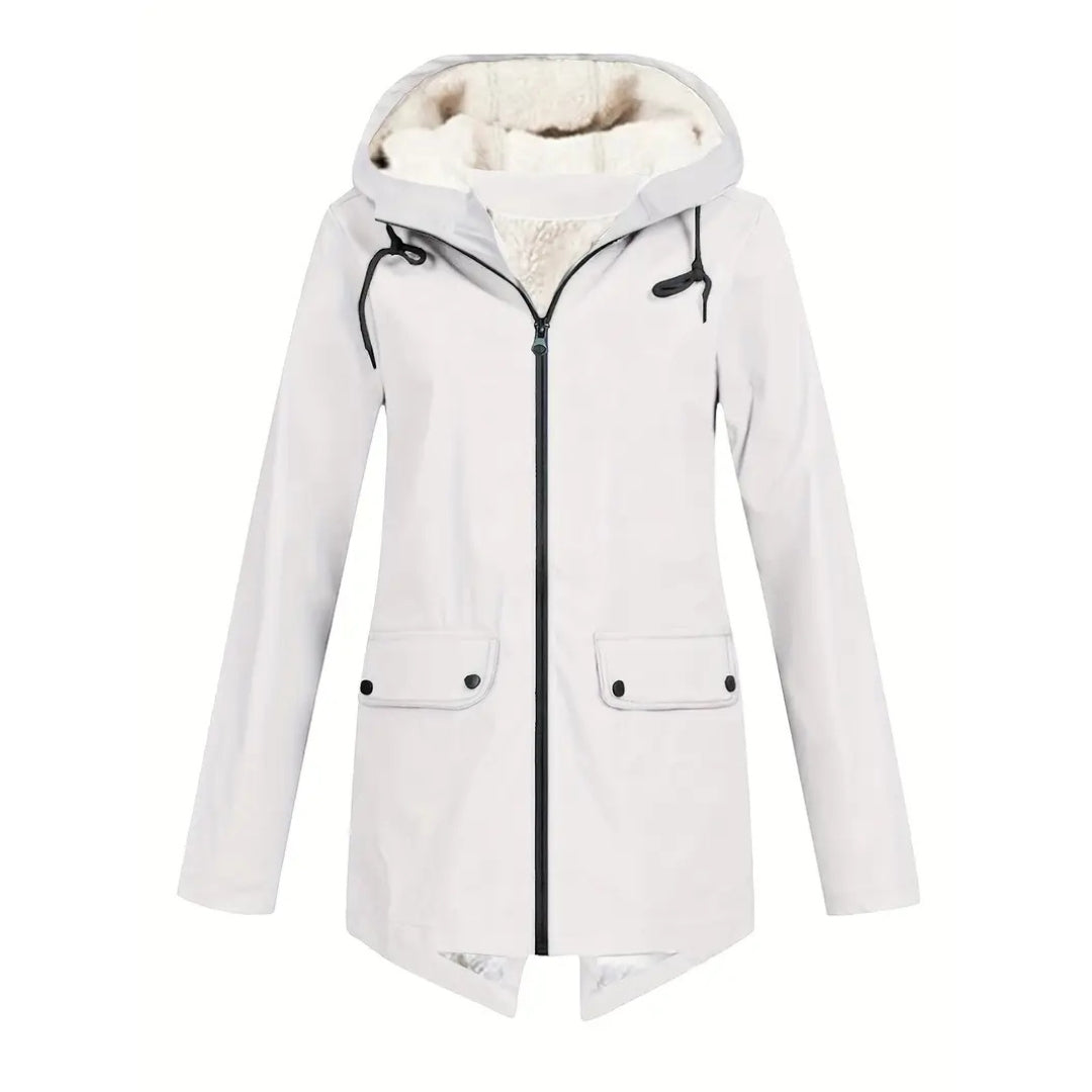 Waterdichte Dameswinterjas met Capuchon en Warme Voering