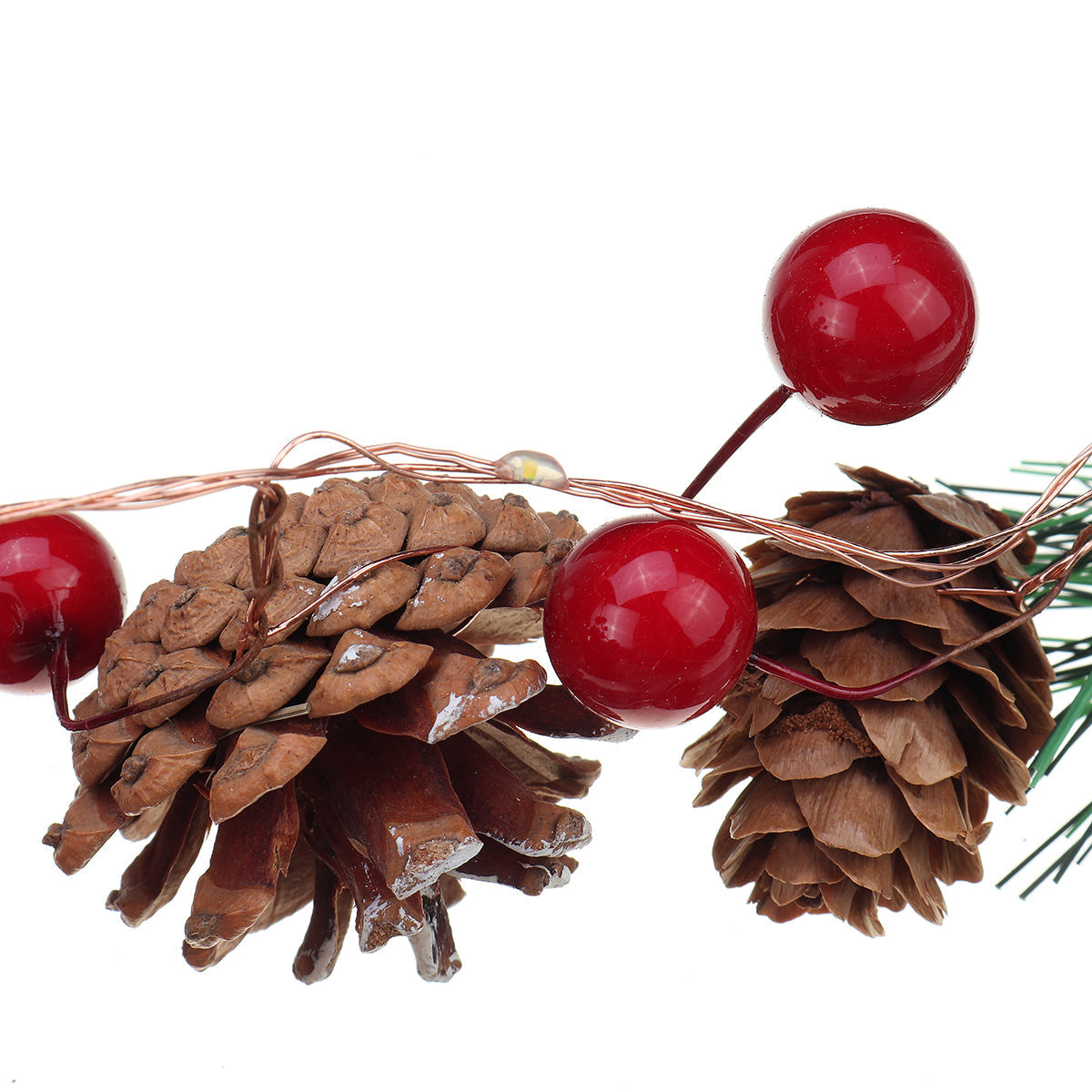 Dennerust LED Kerstlichtslinger met Dennenappels voor Binnen en Buiten