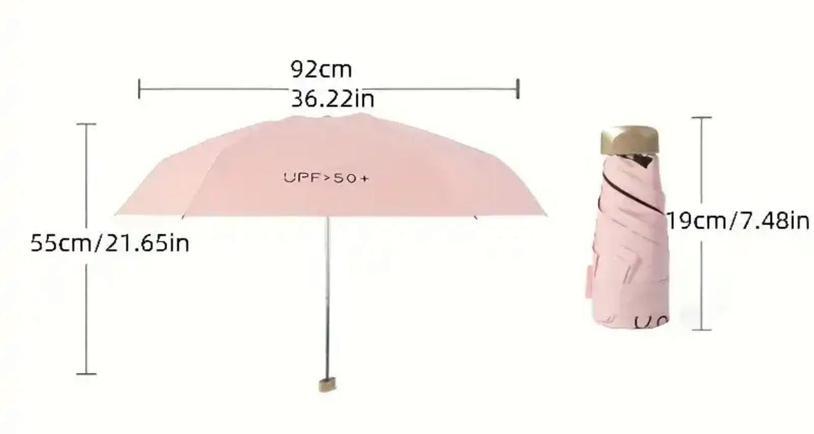 Mini Paraplu Compact en Opvouwbaar voor Regen en Zon Bescherming