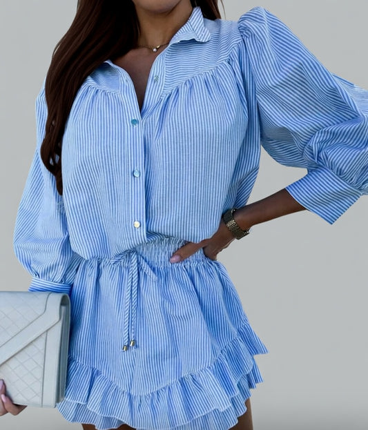 Elviera dames set top en broek elegant comfortabel minimalistisch
