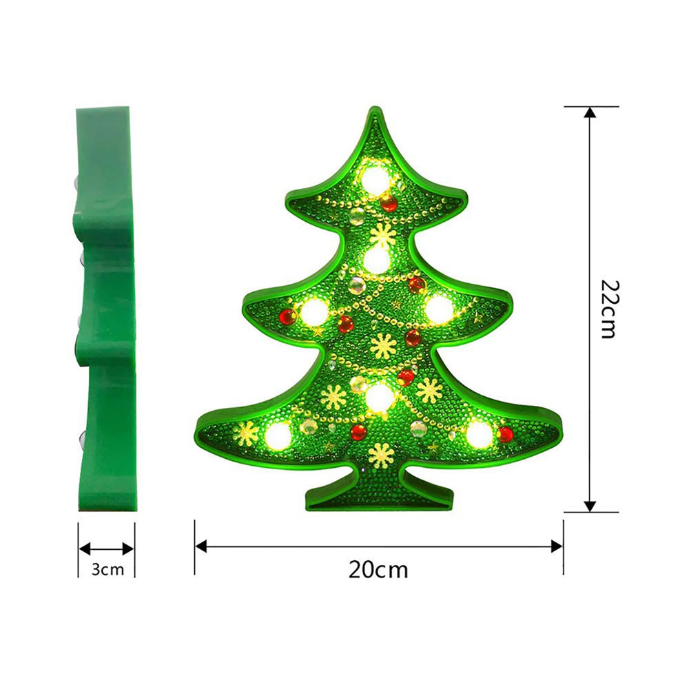 Diamantlicht Noëlle – DIY LED Kerstnachtlampje met Kerstboom en Sneeuwpop