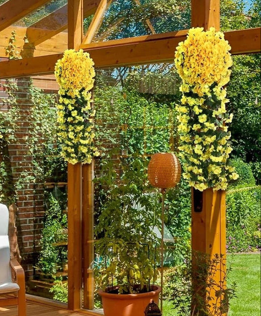Livia Orchideeën Cascade Kunstbloemen Hangdecoratie 75 cm