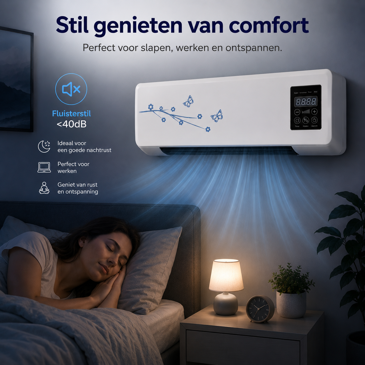 KlimaComfort Compacte Keramische Ventilatorkachel met Afstandsbediening