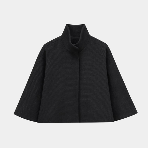 Dames Cape-Jack met Hoge Kraag en A-Lijn Silhouet