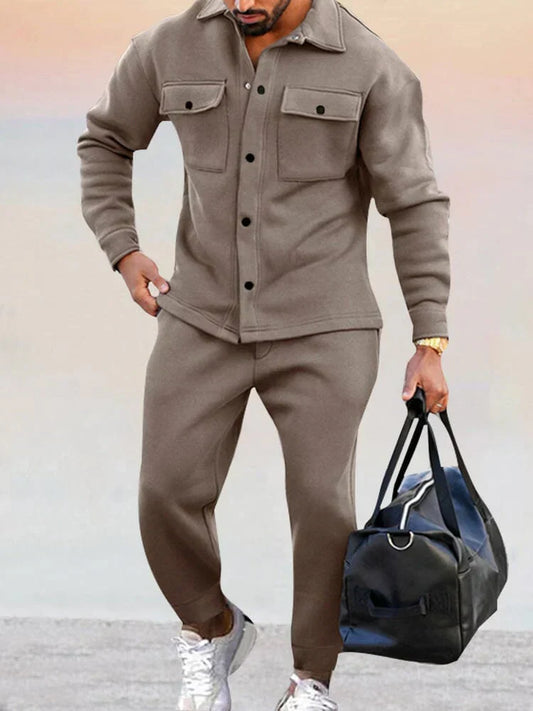 Lunaro Heren Tweedelige Set met Overshirt en Broek