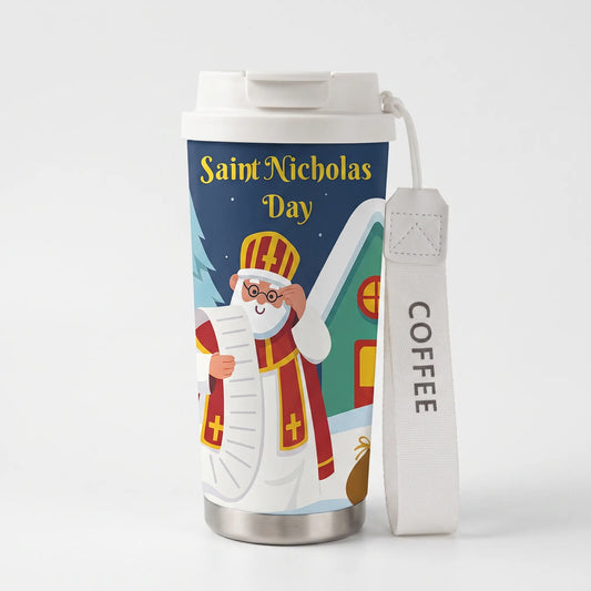 Sinterklaaswarmte – Thermosbeker met Feestelijke Print 510 ml
