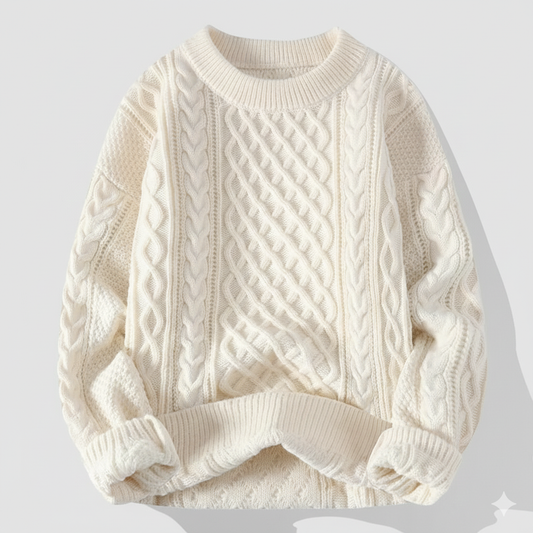 ComfortKabel Unisex Gebreide Trui met Ronde Hals