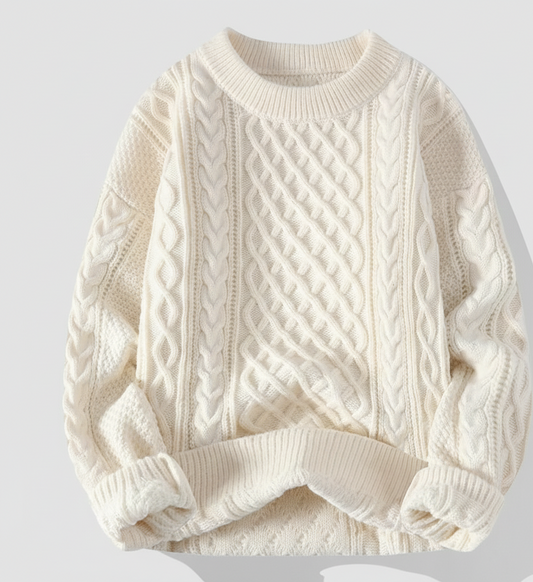 ComfortKabel Unisex Gebreide Trui met Ronde Hals