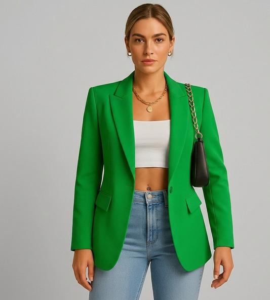 Valerique Getailleerde Dames Blazer met Tijdloos Design