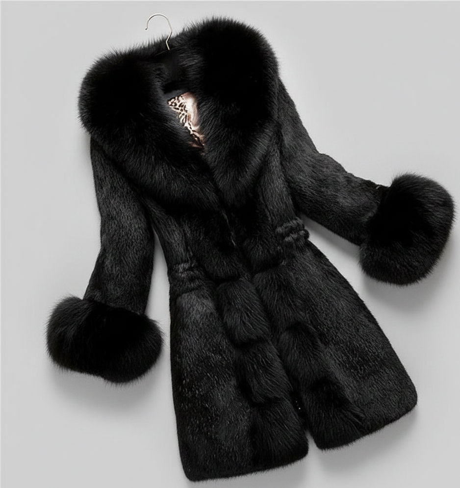 Aurélienne Luxe Winterjas – Elegante Kraag en Warme Manchetten