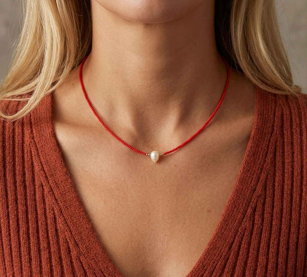 Maréline zoetwaterparel ketting dames elegant verstelbaar sieraad
