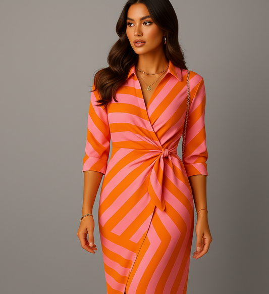 Lichte Wikkeljurk “Isolde” voor Dames – Comfort & Elegantie Zomerlook