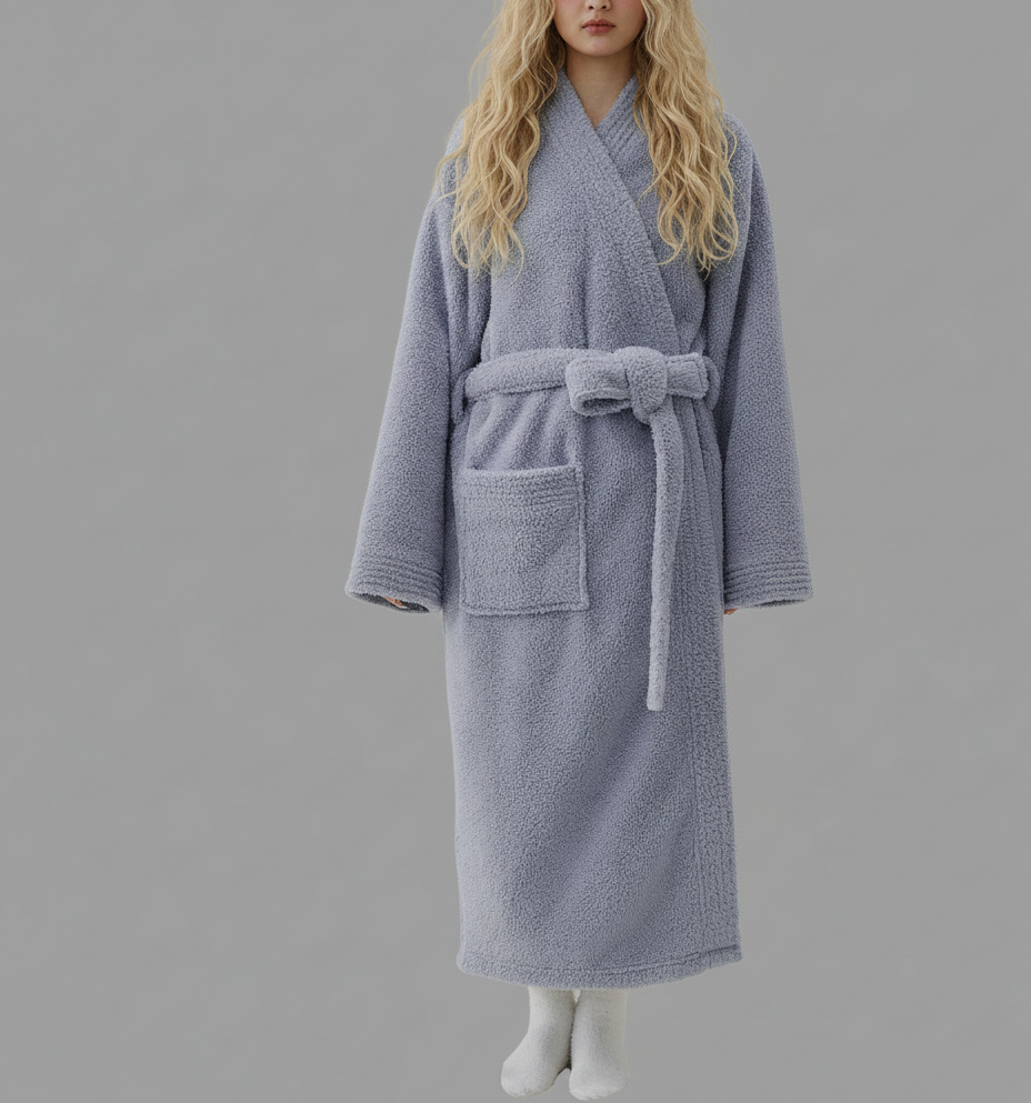 CozyKim Dames Badjas van Dikke Fleece – Warm en Luxe Comfort