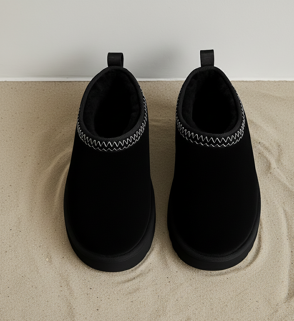 Pluche Platform Pantoffels Dames voor Binnen en Buiten