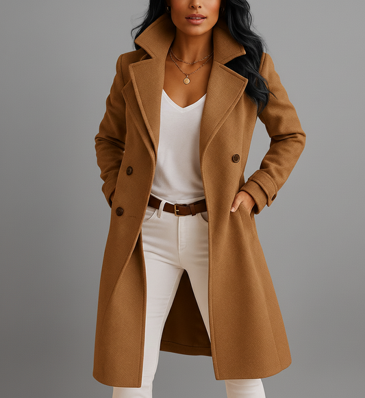 Elara Lange Damesjas met Tijdloos Design en Elegante Pasvorm