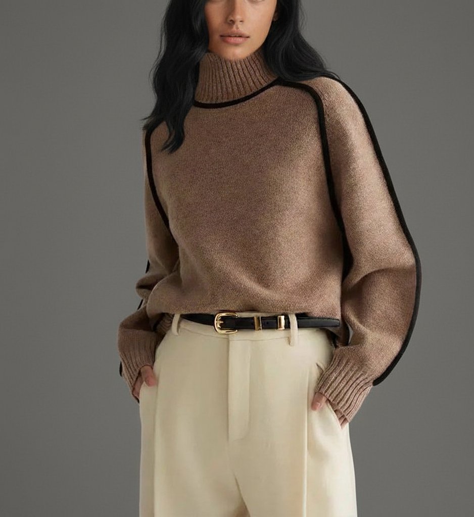 Marena Color-Block Dames Coltrui met Comfortabele Regular Fit