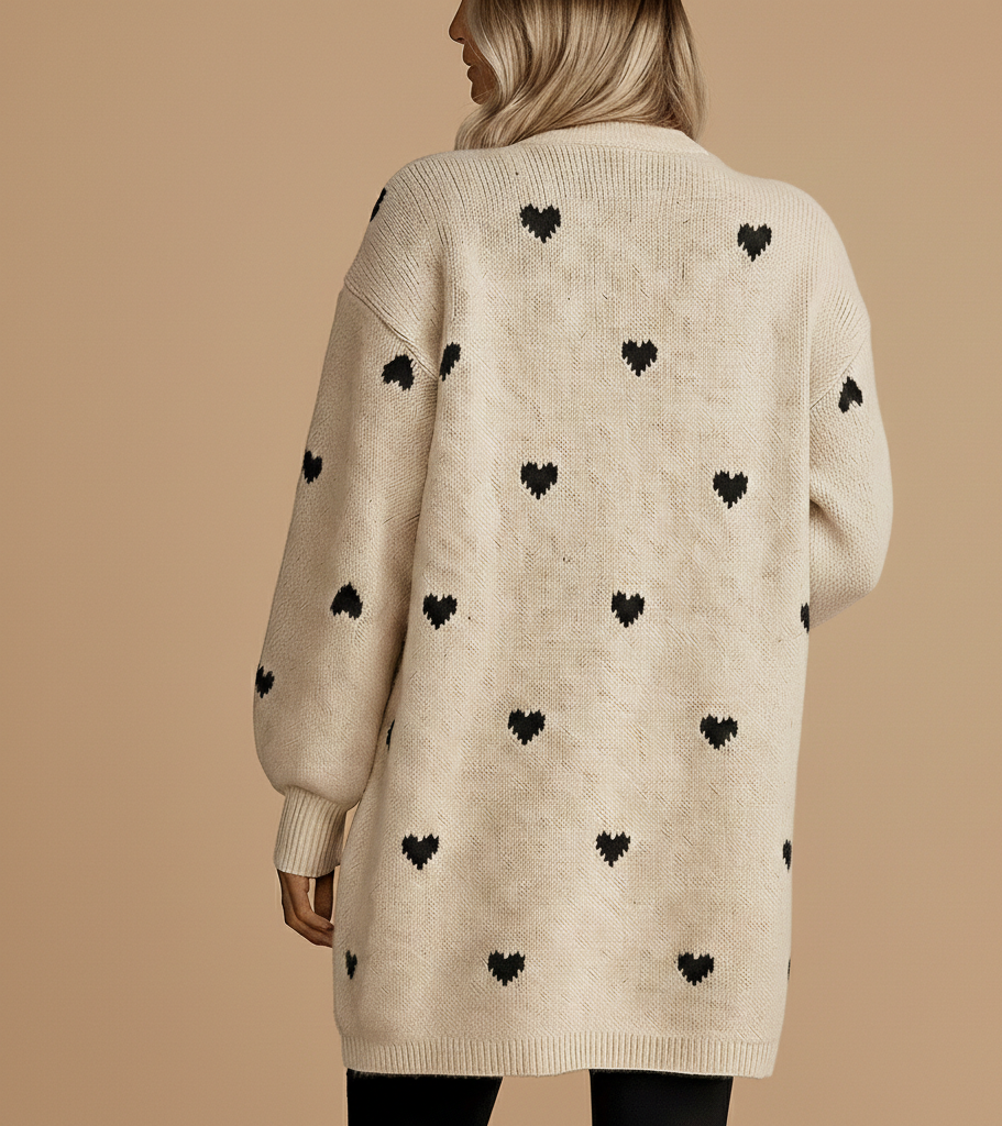 Hartdetail Damesvest Comfort – Elegant, Zacht en Tijdloos Design