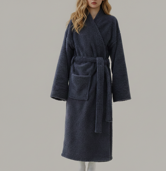 CozyKim Dames Badjas van Dikke Fleece – Warm en Luxe Comfort