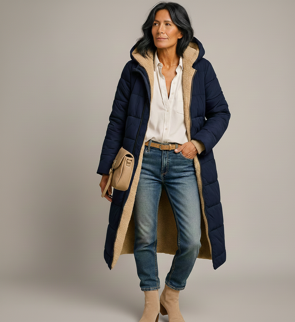 Yfke Lange Isolatiejas voor Dames – Warm Comfort & Elegant Lang Model