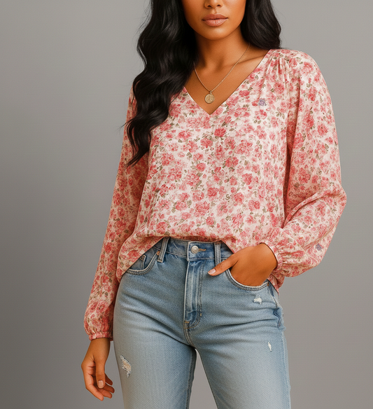 Elegante Damesblouse “Celestine” – Lange Mouwen & Flatterende Pasvorm