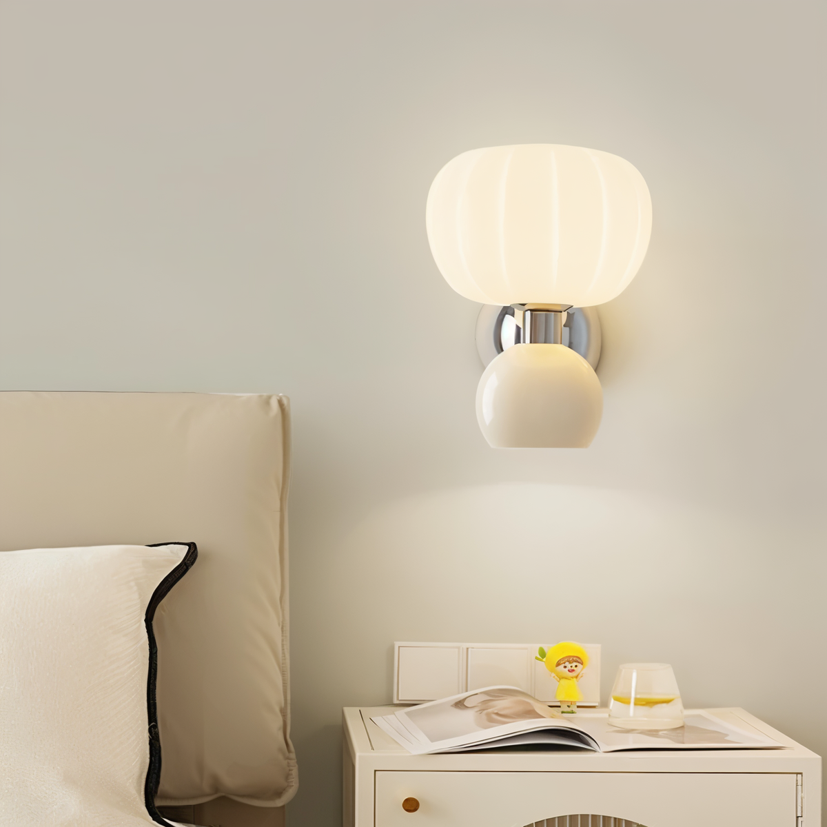 PompoenLicht LED Wandlamp met Draaiknop voor Sfeervolle Verlichting