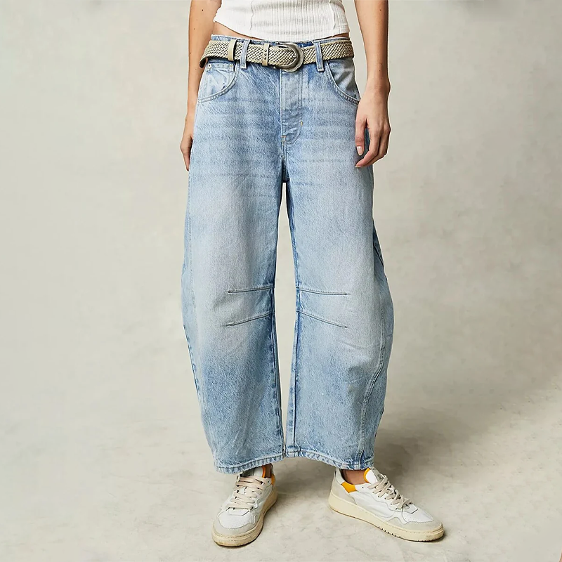 Aurora Wijde Jeans – Dames baggy broek met comfortabele pasvorm