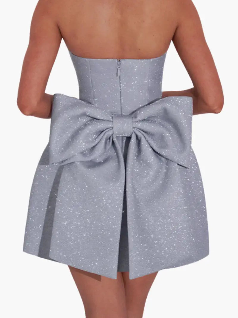 Dames Glanzend Minikleed Elara – Feestelijk en Getailleerd