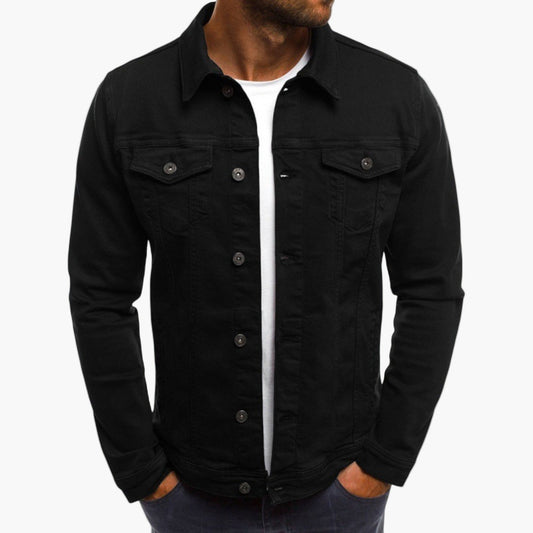 Herenjack in denimstijl – Slim fit en veelzijdige dagelijkse jas voor werk en vrije tijd