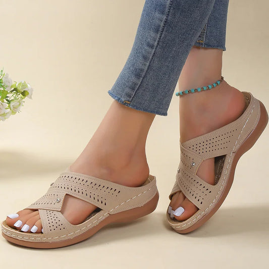 LuchtComfort Dames Sandalen met Orthopedisch Voetbed en Ventilatie