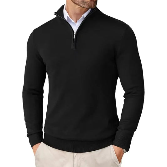 Arveno Herentrui met Halve Rits Comfortabele Gebreide Trui