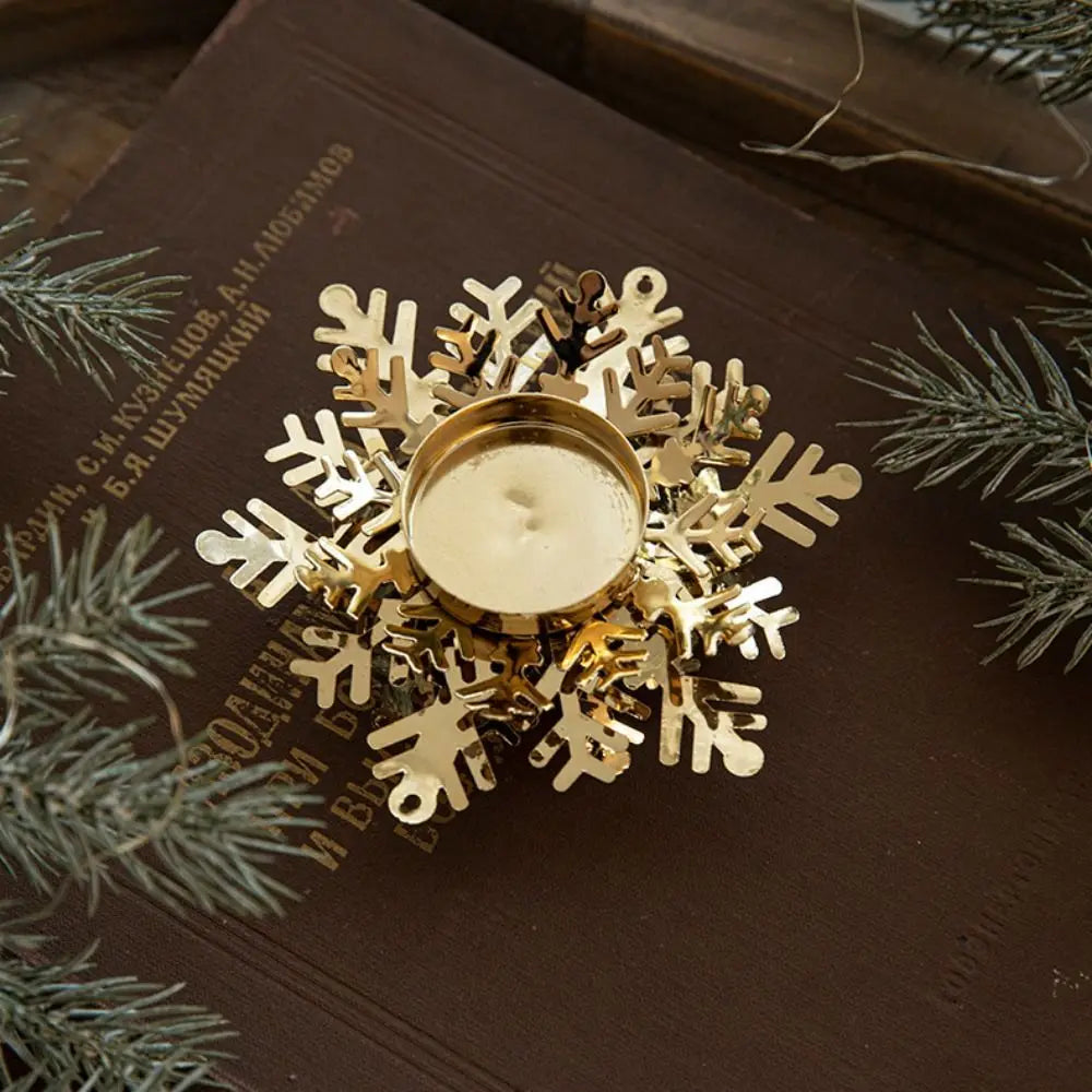 Sneeuwvlok Theelichthouder – Feestelijke Kerstdecoratie voor Tafel